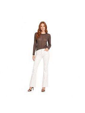 2/$30 ZARA Brown Lightweight Knit Sweater | Fitted Long Sleeve Top | Italian Mad
